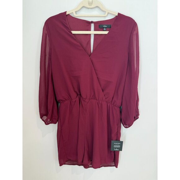 Brand new Lulus Luck & Love 3/4 Sleeve Romper, size medium - Picture 5 of 16